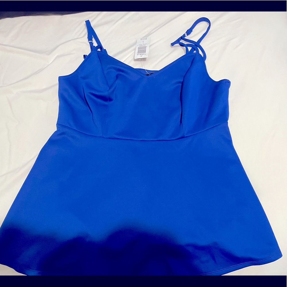 Royal blue Torrid peplum top!
